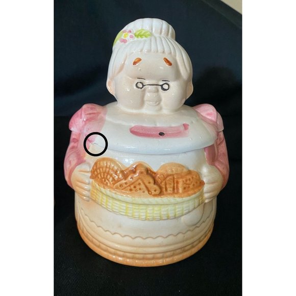 Vintage Porcelain Grandma Grandpa Baker Containers Jars with Lids - Picture 9 of 10